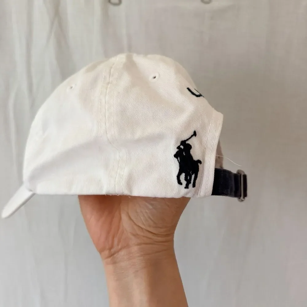 Polo Ralph Lauren Boys USA Olympic Team London 2012 White Cotton Cap Hat Sz 4-7